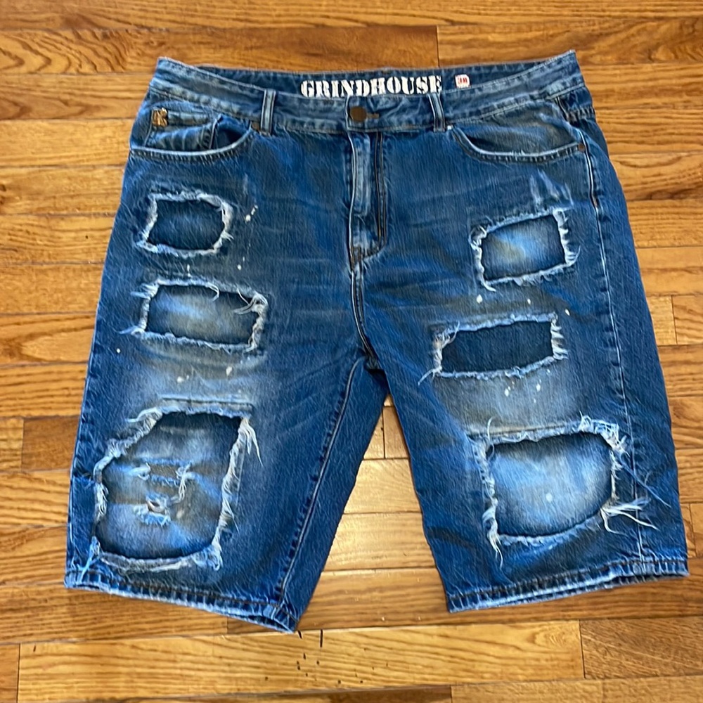 Grindhouse Distressed Denim Shorts